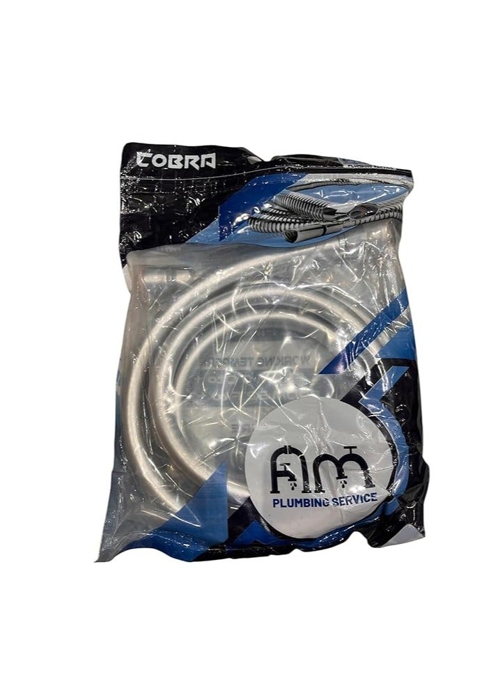 خرطوم دش سيليكون رمادي بطول 1.5 متر، خرطوم دش حمام بديل من مادة البولي فينيل كلوريد، خرطوم دش مرن محمول باليد - Image 2