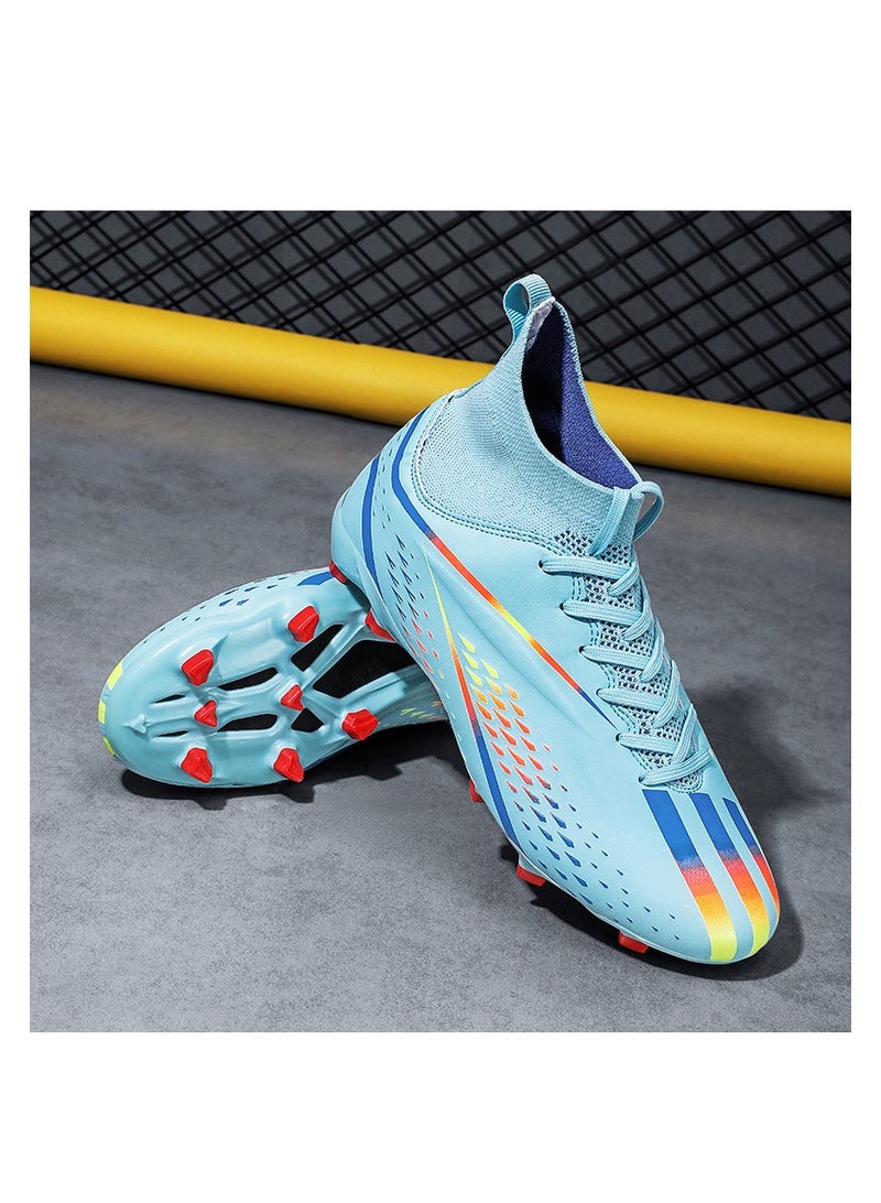 xozgdovg Spike Sneakers TF Training Shoes Football Shoes Non-slip (Spike Bright Moon)39  - Image 1