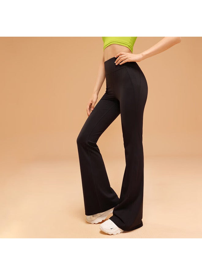 Vfu High-waisted Lifting Fitness Yoga Pants, Loose Wide-leg Casual Trousers, Black, Size M - Image 3