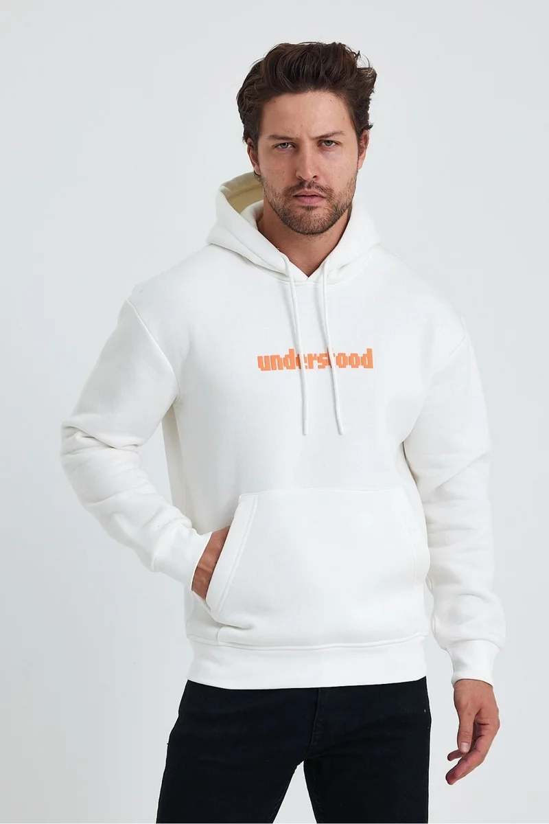 Cool Tarz Cool Style Men's Standard Fit Regular Cut Polar Fleece Inside 3 Thread Hooded Cotton Sweatshirt