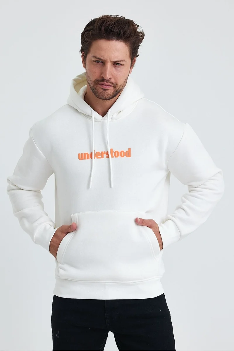 Cool Tarz Cool Style Men's Standard Fit Regular Cut Polar Fleece Inside 3 Thread Hooded Cotton Sweatshirt