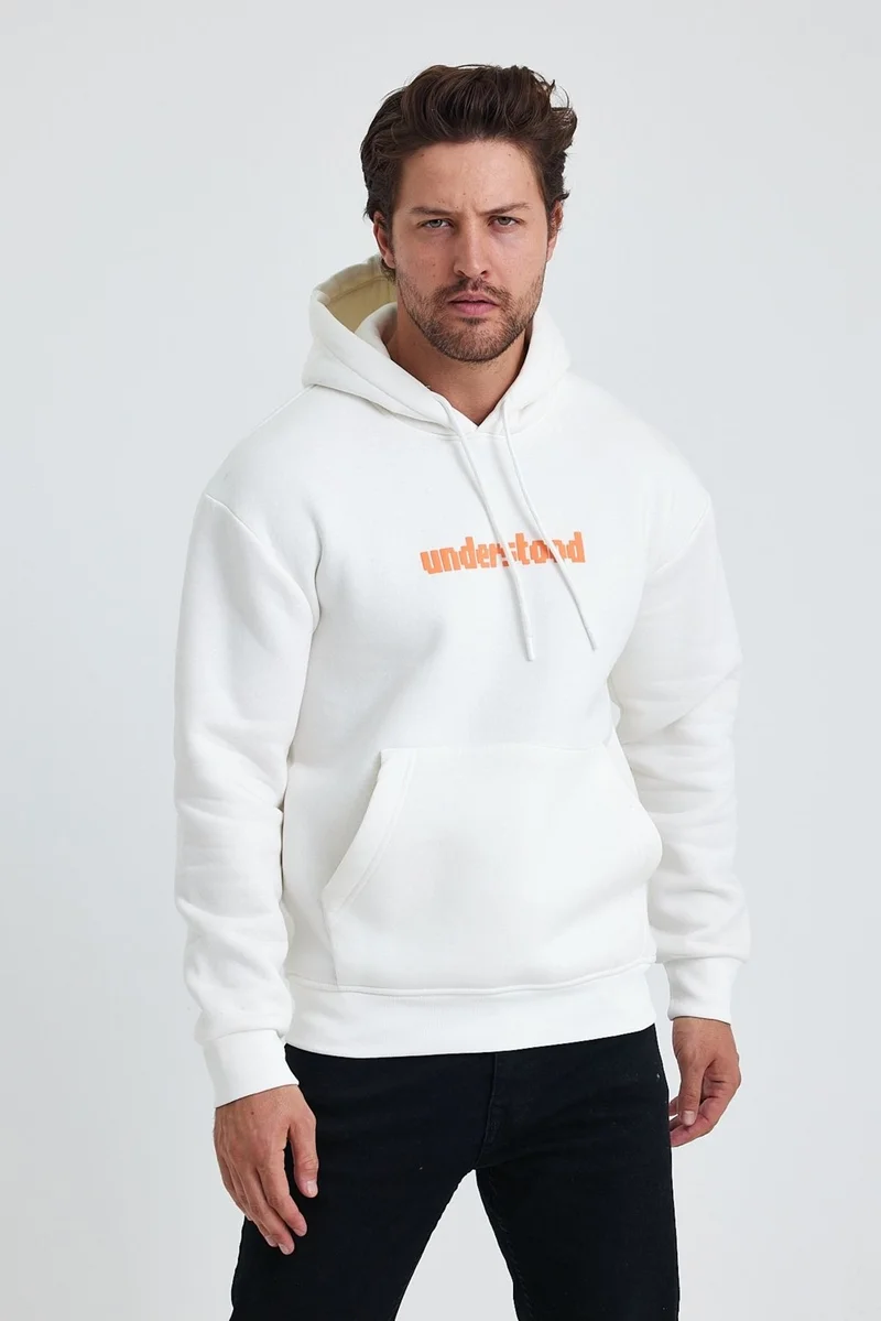 Cool Tarz Cool Style Men's Standard Fit Regular Cut Polar Fleece Inside 3 Thread Hooded Cotton Sweatshirt