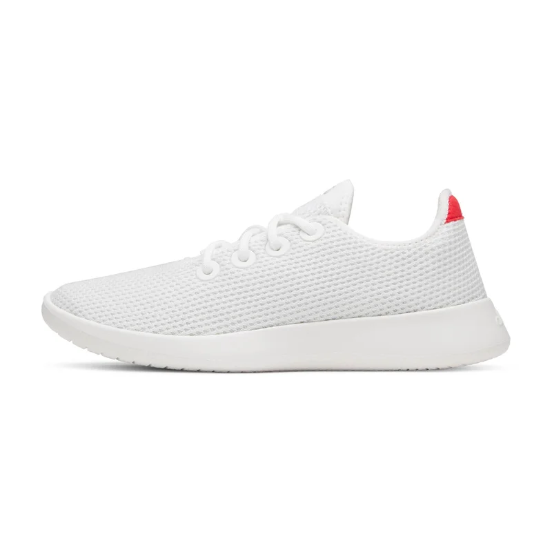 Allbirds  Women's Tree Runner - Blizzard/Bold Red (Blizzard Sole) for Women | Best Price UAE