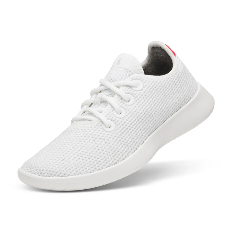 Allbirds  Women's Tree Runner - Blizzard/Bold Red (Blizzard Sole) for Women | Best Price UAE