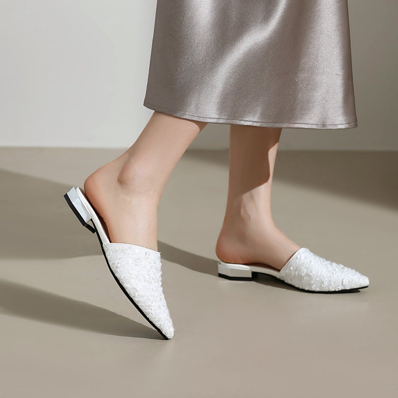 2024 Casual Low Heel Pointed 32-48 Size Code Baotou Outdoor Slippers - Image 5