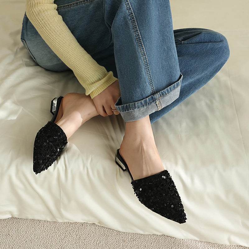 2024 Casual Low Heel Pointed 32-48 Size Code Baotou Outdoor Slippers - Image 3