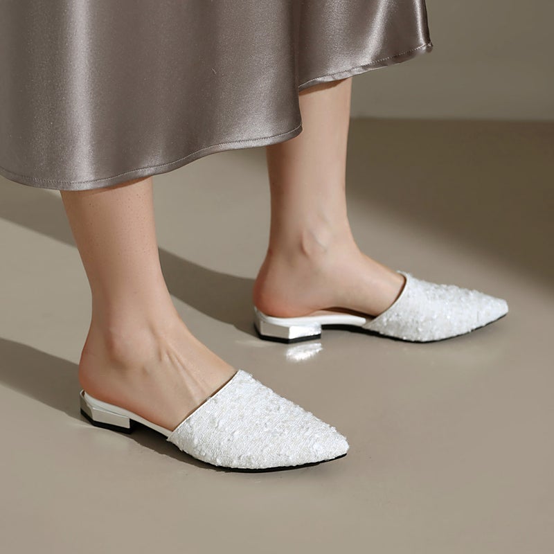 2024 Casual Low Heel Pointed 32-48 Size Code Baotou Outdoor Slippers - Image 2