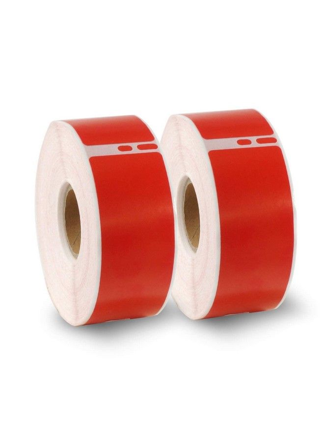 BETCKEY Compatible Dymo 30252 (11 8" X 31 2") Address & Barcode Replacement Labels Compatible With Rollo Dymo Labelwriter 450 4Xl & Zebra Desktop Printers[2 Rolls 700 Labels Red] - Image 1