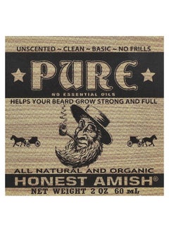 Honest Amish Honest Amish, Pure Beard Balm, Unscented, 2 oz (60 ml)  - Image 2