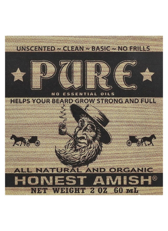 Honest Amish - Honest Amish, Pure Beard Balm, Unscented, 2 oz (60 ml) - Image 1