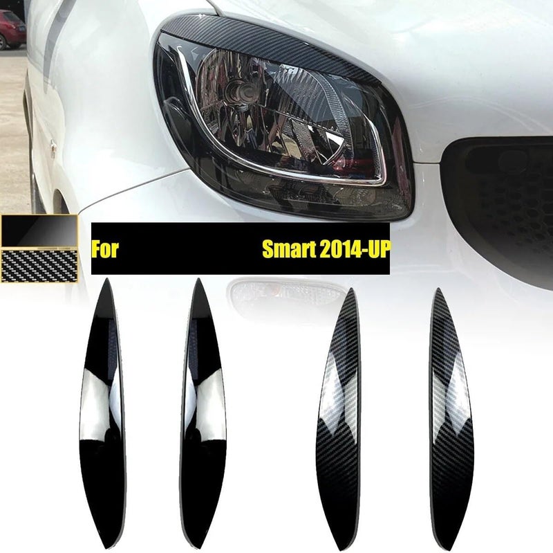 QASULER Headlight Eyelid Trim Cover for Smart Cars - Image 2