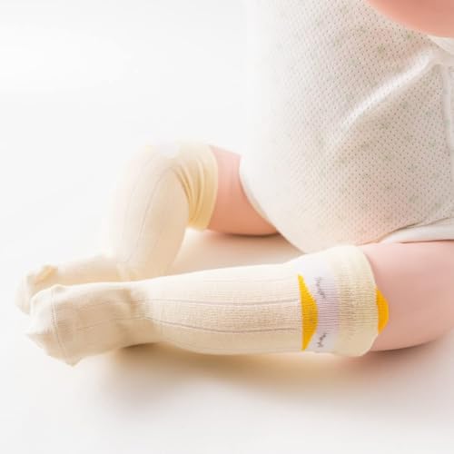 GUCHIGU Unisex Baby Knee-High Ankle Length Socks Toddlers Breathable Cute Print Sock Anti-Mosquito Knit 3 Pair Cotton Ankle Socks For Little Kids Boys Girls (Multicolor, 6-24 Months, Pack Of 3) - Image 5