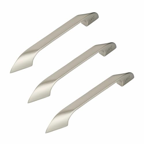 LAPO 3 Piece Cabinet Handle for Kitchen, Drawer Handles for Almirah, 6.5 Inch Wardrobe Handle, Pulls for Pooja Mandir, Cupboard (160mm, Satin Matt Finish, 3 Years Warranty) Twist - Image 1