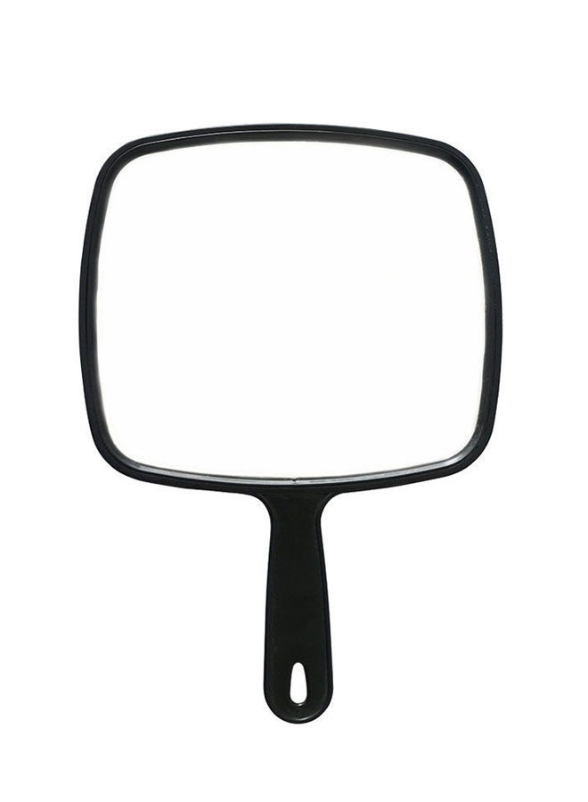 HOOTO Large Hand Mirror, Salon Barber Hand Mirror with Handle 32 cm x 23 cm Square ( Black ) - Image 1