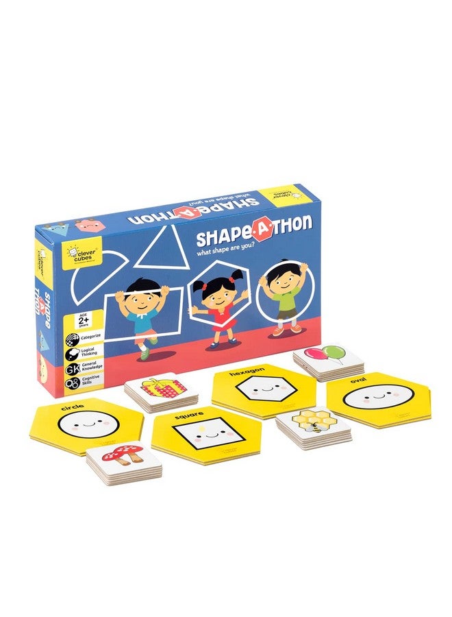 Clever Cubes Shape-A-Thon: Educational Game About All The Different Shapes. Perfect for Kids 2+ Years. Birthday Return Gift.|Multicolor|Pack of 1 - Image 1