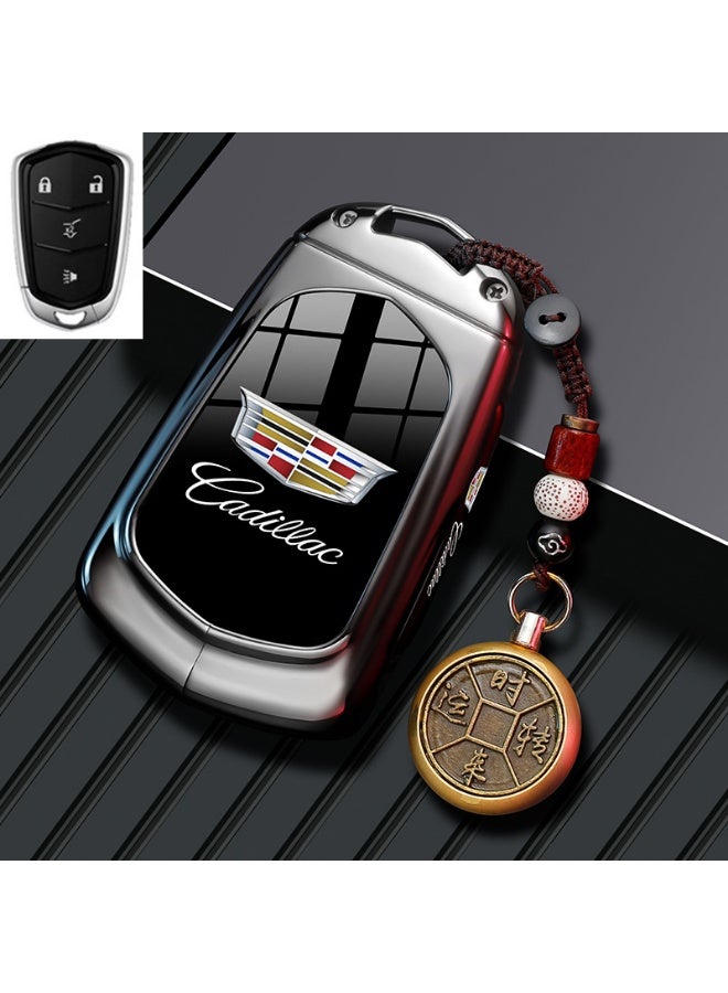 كاديلاك حالة حماية مفتاح السيارة المتقدمة مناسبة لكاديلاك XT5 ، XT6 ، CT6 ، XT4 ، XT ، SCT5 ، ATSL عالية الجودة مفتاح السيارة حالة القشرة المعدنية - Image 1