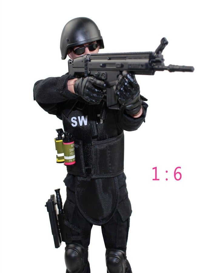 BJPEY 12" Action Figures Toy 1:6 Stand Bendable Soldier Figure Model Toy ( SWAT ) - Image 2