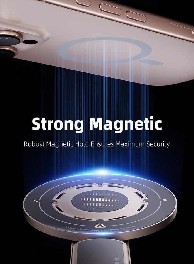 TODI for MagSafe Phone Grip Stand, 3-in-1 Magnetic Finger Ring Holder with Double-Sided Magnet, Fidget Toy Design, Magnetic Phone Stand for iPhone 16/15/14/13/12 Series (Gold) - Image 3