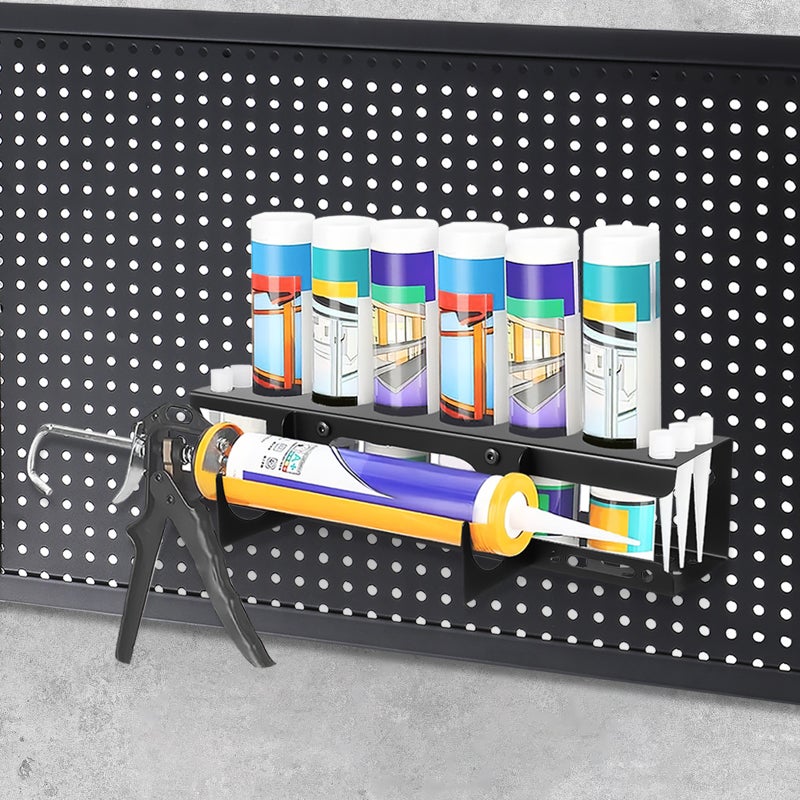 Truck Tool Organizer Wall Rack For Garage Heavy-Duty Wall-Mounted Tool Organizer Rack Black 43.00X9.00X8.50CM Tool Organization 1Pcs - Image 3