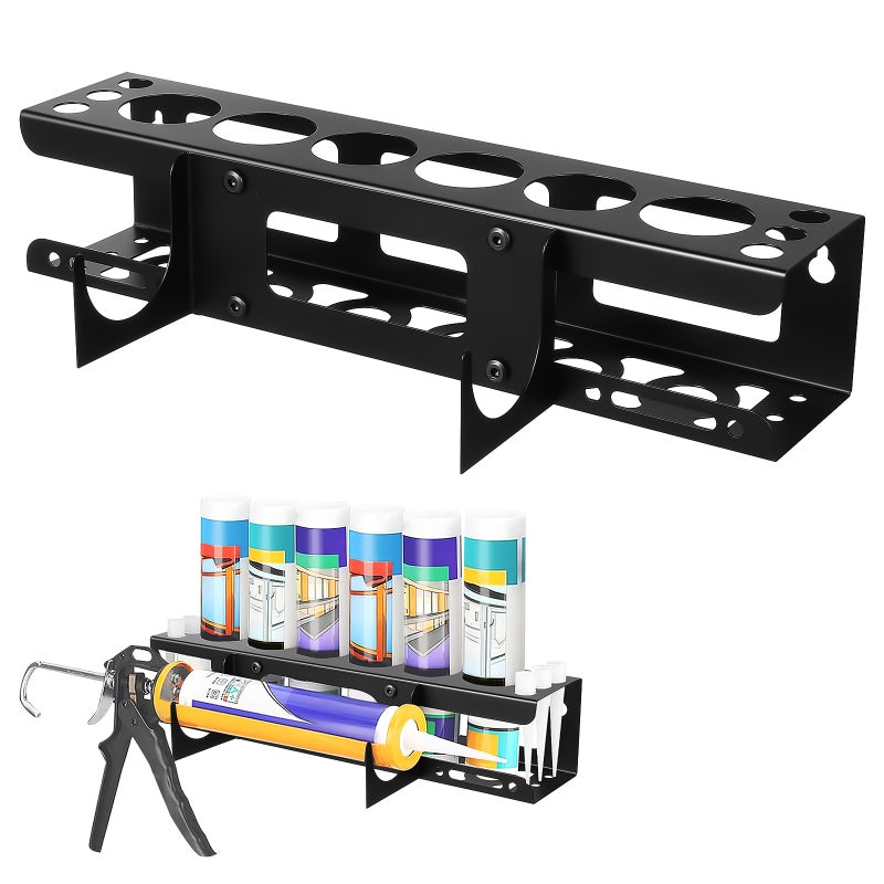 Truck Tool Organizer Wall Rack For Garage Heavy-Duty Wall-Mounted Tool Organizer Rack Black 43.00X9.00X8.50CM Tool Organization 1Pcs - Image 1