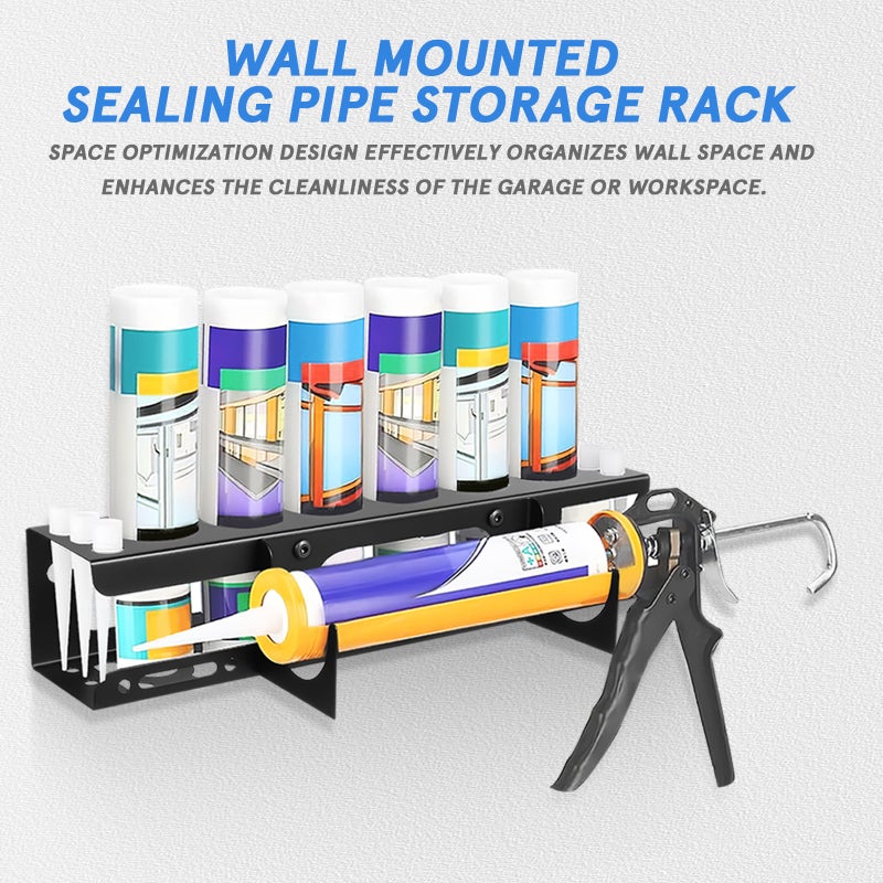 Truck Tool Organizer Wall Rack For Garage Heavy-Duty Wall-Mounted Tool Organizer Rack Black 43.00X9.00X8.50CM Tool Organization 1Pcs - Image 4