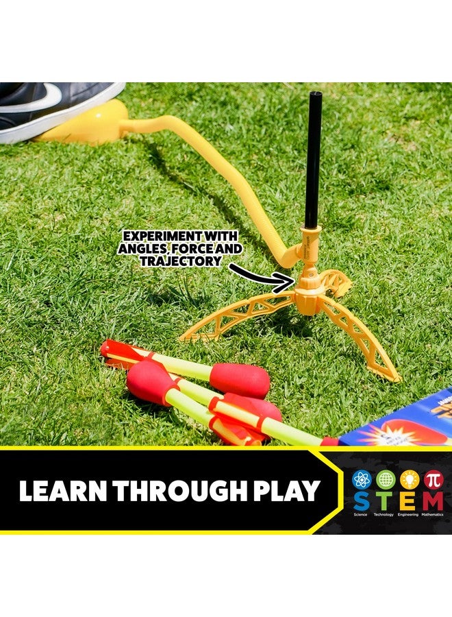 Stomp Rocket Stomp Rocket Ultra Rocket Launcher for Kids, 6 Rockets - Fun Backyard & Outdoor Kids Toys Gifts for Boys & Girls - High Flying Toy Foam Blaster Set - Multi-Player Adjustable Launch Stand  - Image 3