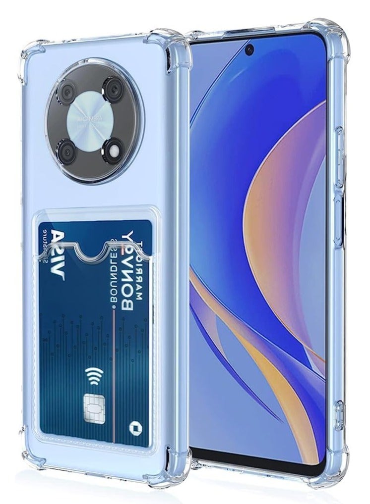 ten.tech TenTech Transparent cover with shockproof corners with card holder - card holder - heat-resistant polyurethane card holder for Nova Y90 - transparent 