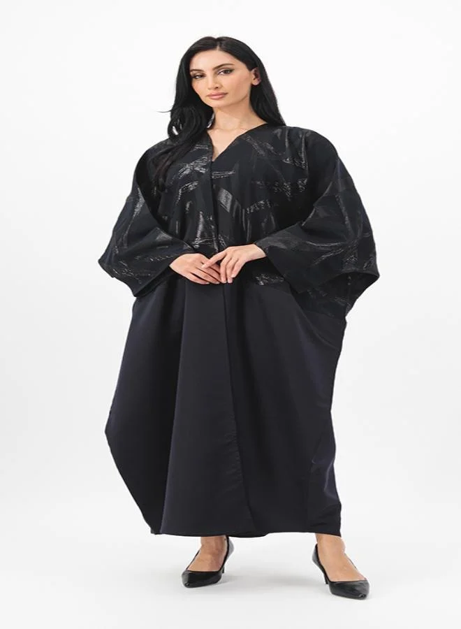 Meem by Mariyah Front open abaya with shimmer detail