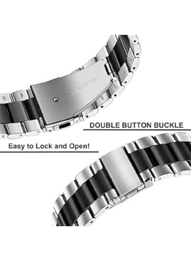Strap Compatible with Huawei Watch Fit 3\4\4pro Strap, Adjustable Stainless Steel Metal Watch Band Classic Business Style Strapfor Huawei Watch Fit 3\4\4pro Replacement Band Women Men - Image 2