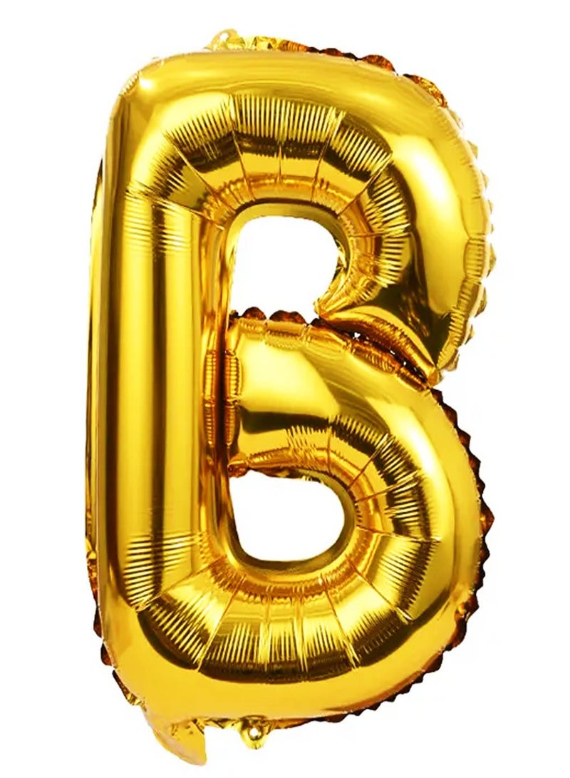 PARTY FUN 32 Inch Foil Letter Balloon Letter B Golden Colour Perfect for Party and Birthdays  - Image 1