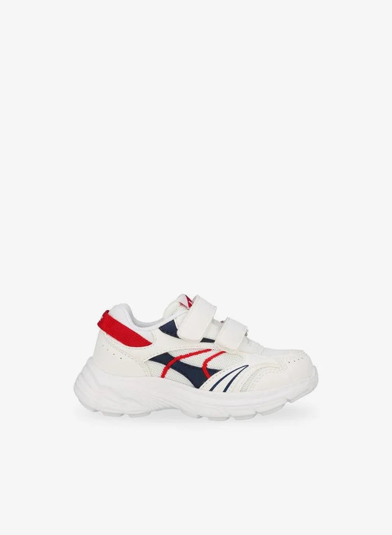 لي كوبر Girls Panelled Hook & Loop Ankle School Sneakers