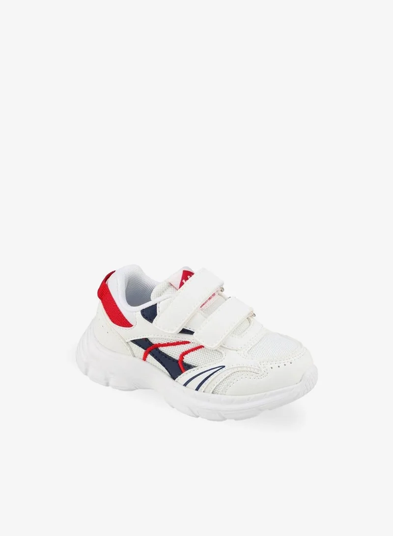 لي كوبر Girls Panelled Hook & Loop Ankle School Sneakers