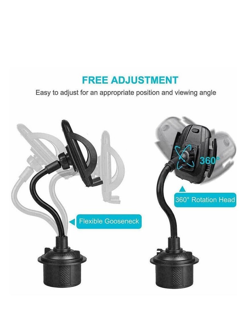 Universal Adjustable Car Gooseneck Cup Holder Mount Cradle for Mobile Phone - Image 3