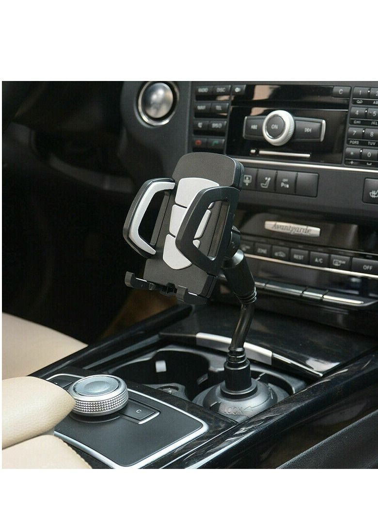 Universal Adjustable Car Gooseneck Cup Holder Mount Cradle for Mobile Phone - Image 1