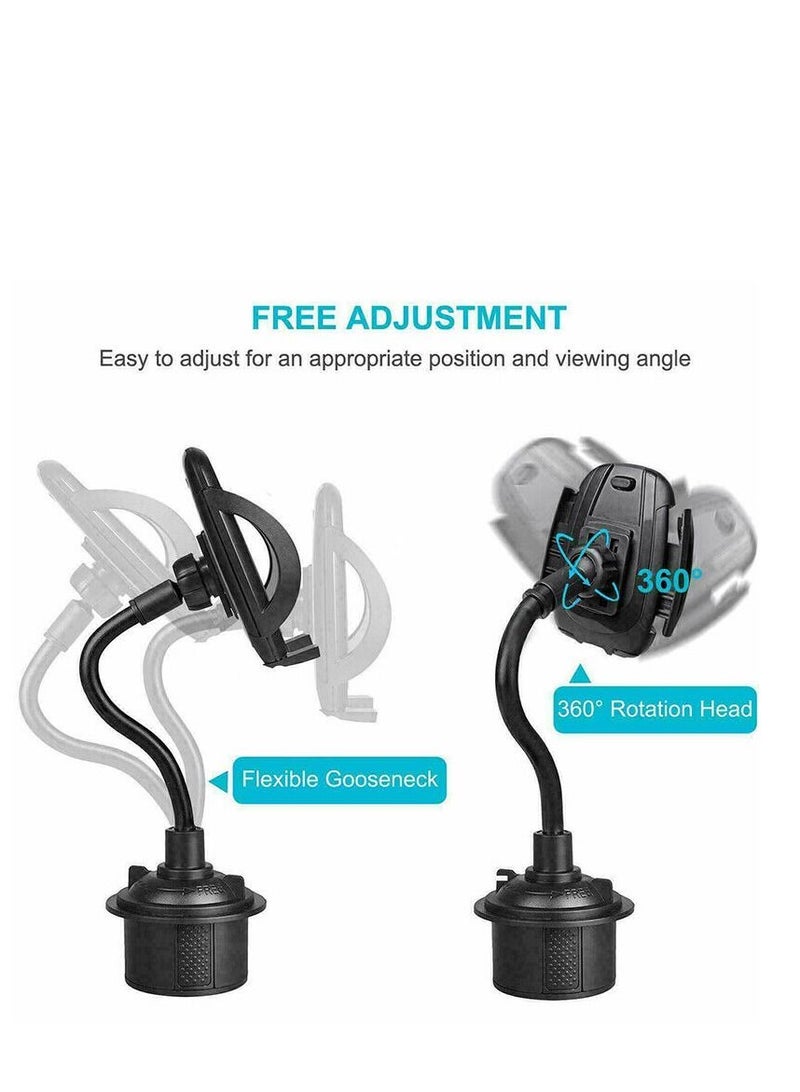 Universal Adjustable Car Gooseneck Cup Holder Mount Cradle for Mobile Phone - Image 4
