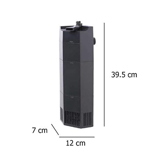Sobo Aquarium Corner Filter WP-909C | 28W | 1600L/Hr | 3-Stage Filtration | Ultra Quiet & Fully Submersible | for 3.5–4 Ft Tanks | Fresh & Saltwater | 12x7x39.5 cm | Easy Maintenance - Image 2