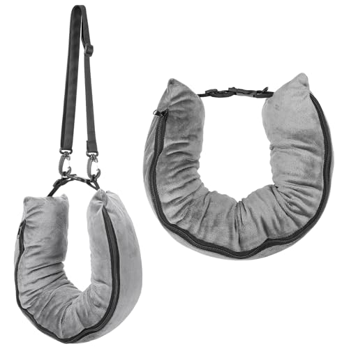 HaiFafafaing Stuffable Travel Neck Pillow Velvet Stuffable Pillow for Traveling Neck Pillows for Extra Luggage with Adjustable Necks Size Portable Travel Essentials Multifunctional Sleeping Rest Cushion - Image 1