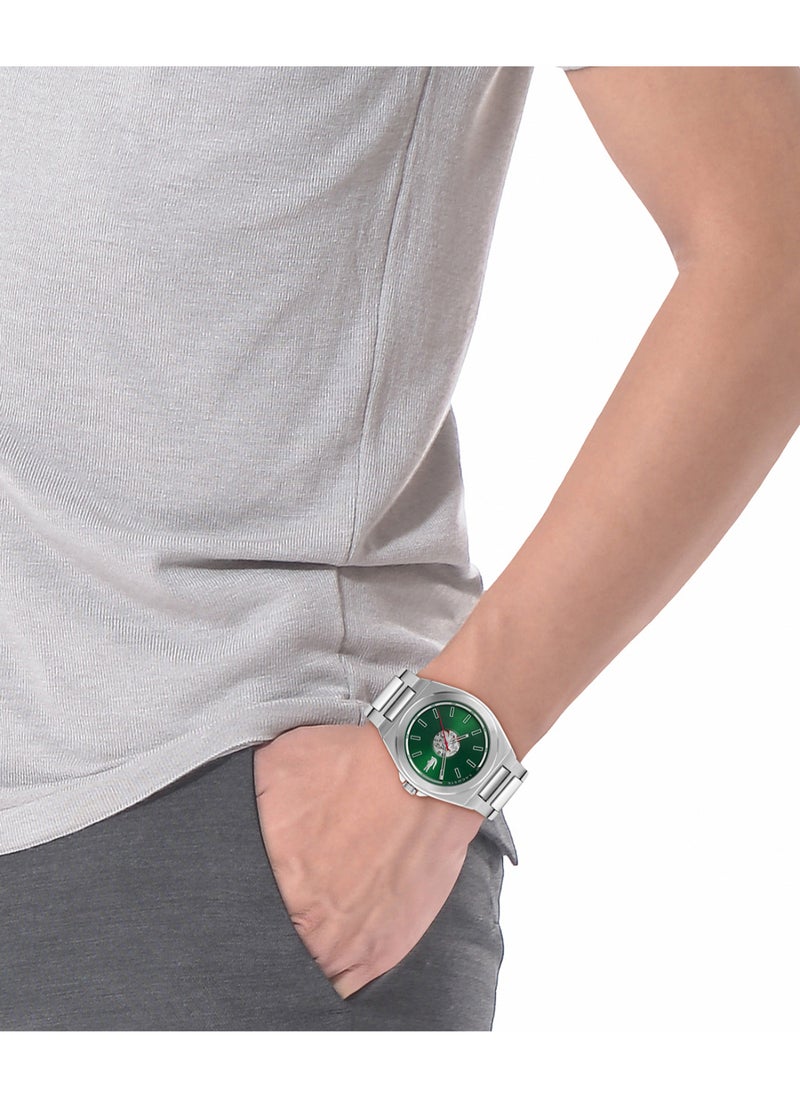 LACOSTE - ساعة رجالية دائرية أنالوج بعلبة خضراء - 2011335 - Image 1