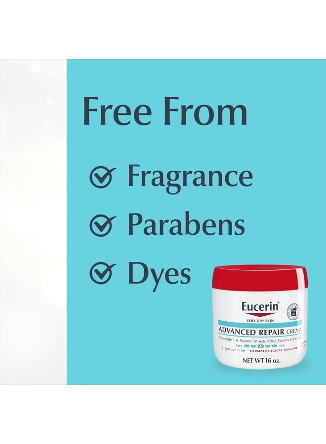 Eucerin Advanced Repair Body Cream, Fragrance Free Body Cream for Dry Skin, 16 Oz Jar - Image 5