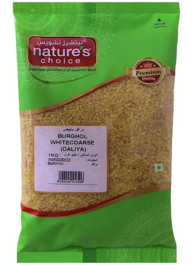 Nature's Choice Natures Choice Burghol White Coarse (Daliya) 1 Kg  - Image 1