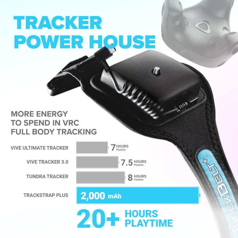 Rebuff Reality Trackstrap Plus for Vive Ultimate Tracker, Vive Tracker, Tundra Tracker, 20+ Hrs Playtime, Full Body Tracking in VR Chat & Dance Dash, Trackers Sold Separately - Image 2