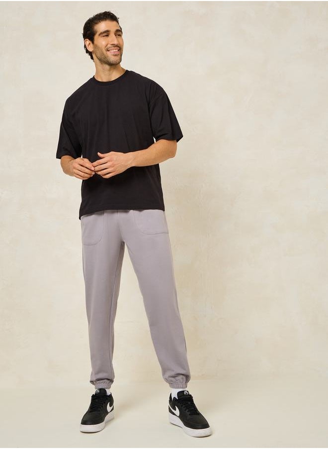 Styli - Oversized Terry Jogger with Panel Pocket & Elasticated Cuff - Image 1