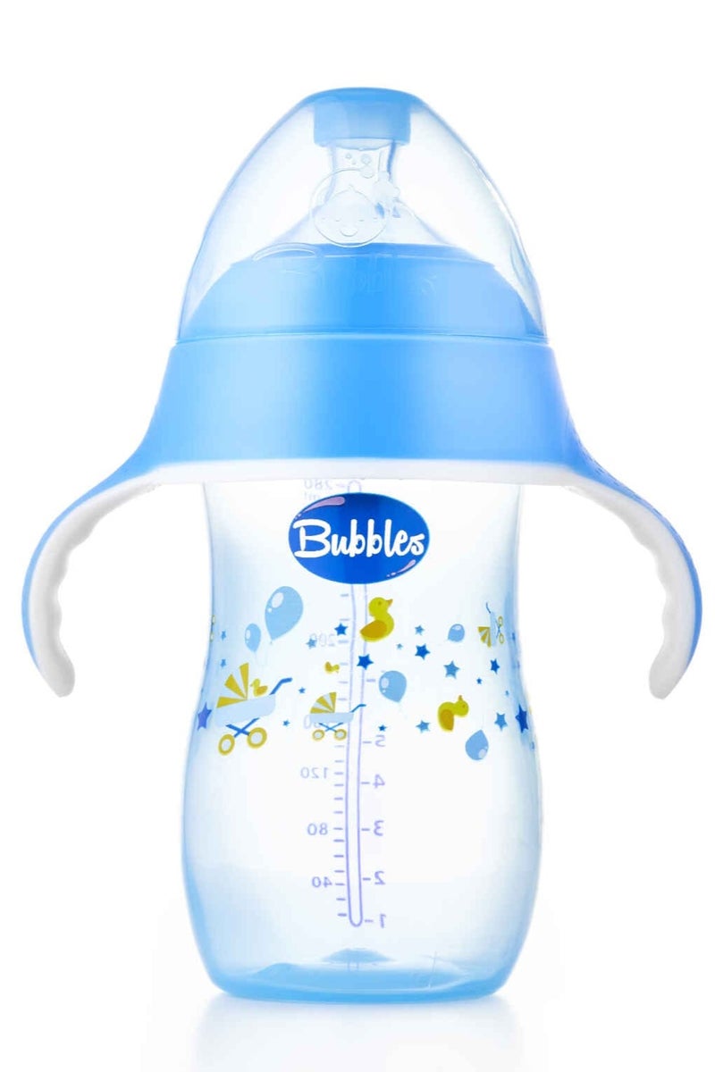 Bubbles Baby Natural Feeding Bottle with Handles – 280 ml, BPA Free (6+ Months) - Image 1