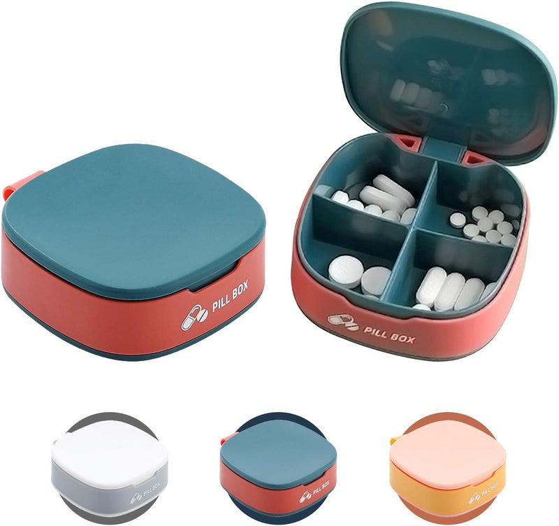 VINI Portable Pill Box for Daily Vitamins - Blue