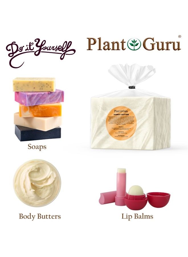 Plant Guru Raw Mango Butter 5 lbs. Bulk 100% Pure Natural Unrefined - Great for Skin, and Hair Growth. DIY Soap Making, Body Butters, Lotions and Creams. - Image 3