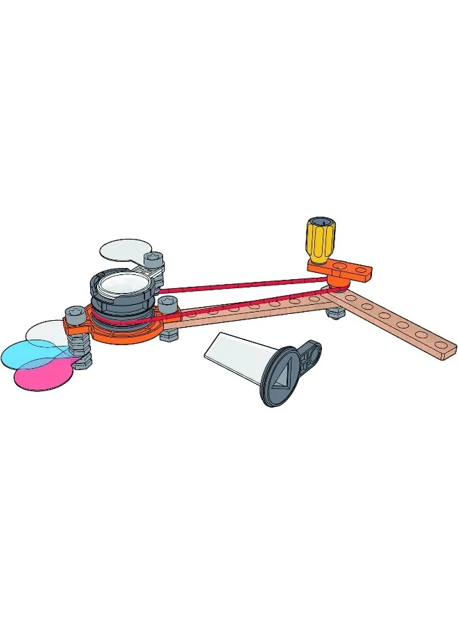 Hape Junior Inventor Optical Science Lab | 53 Piece Steam Wooden Playset, Experiments & Reactions Kit For Kids 4+ Years (E3034A) 30cm