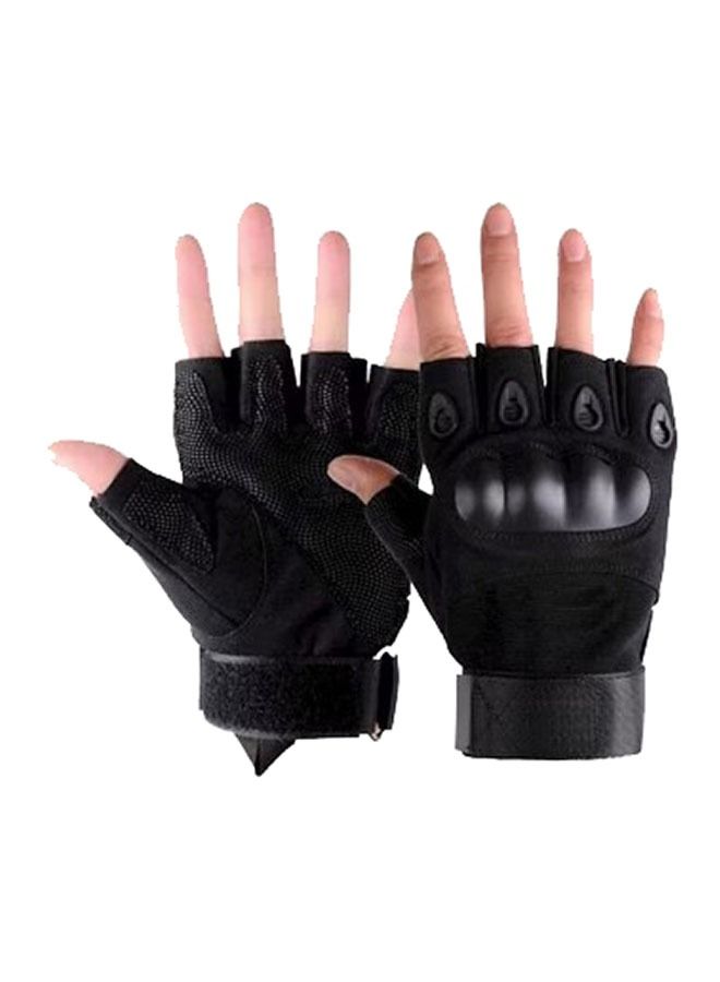 ZCM-HAPPY Half Finger Motorcycle Gloves Non-slip Wear-resistant Riding Fitness Sports Missing Finger Gloves - Image 1