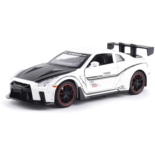 DEUSON ECOM 1:32 Scale Supra Toy Car Diecast Metal Model Cars with Light Sound Pullback Openable Door Car Toy, White - Image 1