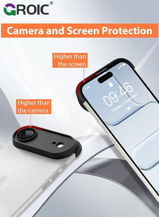 GROIC iPhone 17 Air Case Borderless Design Camera Lens Protection iPhone 17 Air Phone Shell,TPU Four Corner Fall Protection Shockproof iPhone 17 Air Case, Shockproof Bumper Cover for iPhone 17 Air 6.5 inch - Image 4