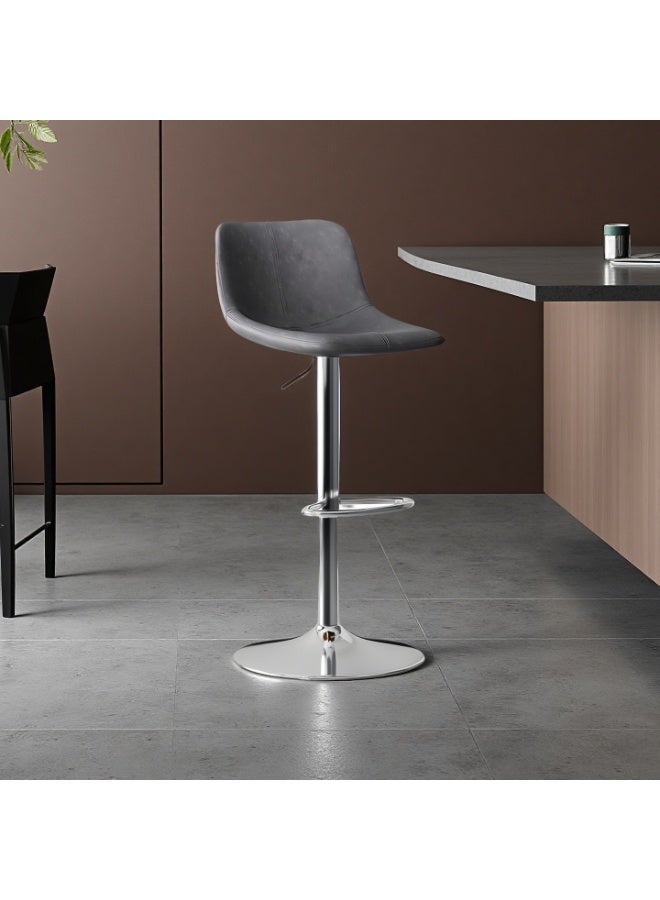 Sharpdo 2 Bar Stools,Leather Bar Chair,Comfortable Adjustable High Bar Chair with 360°Swivel Perfect for Home Kitchen Counter Dining High Footrest Stool - Image 2